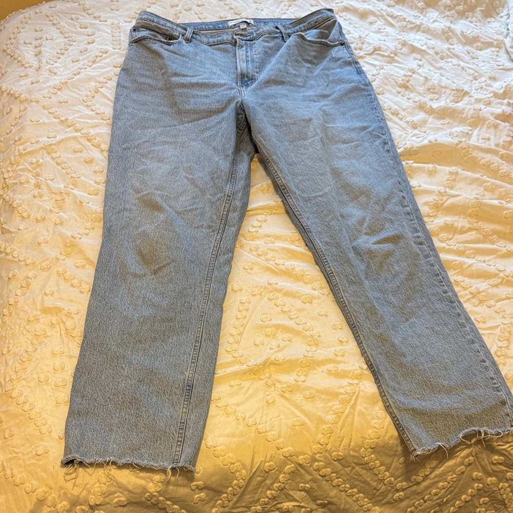 Abercrombie & Fitch Women's Straight Leg Jeans - Light Blue